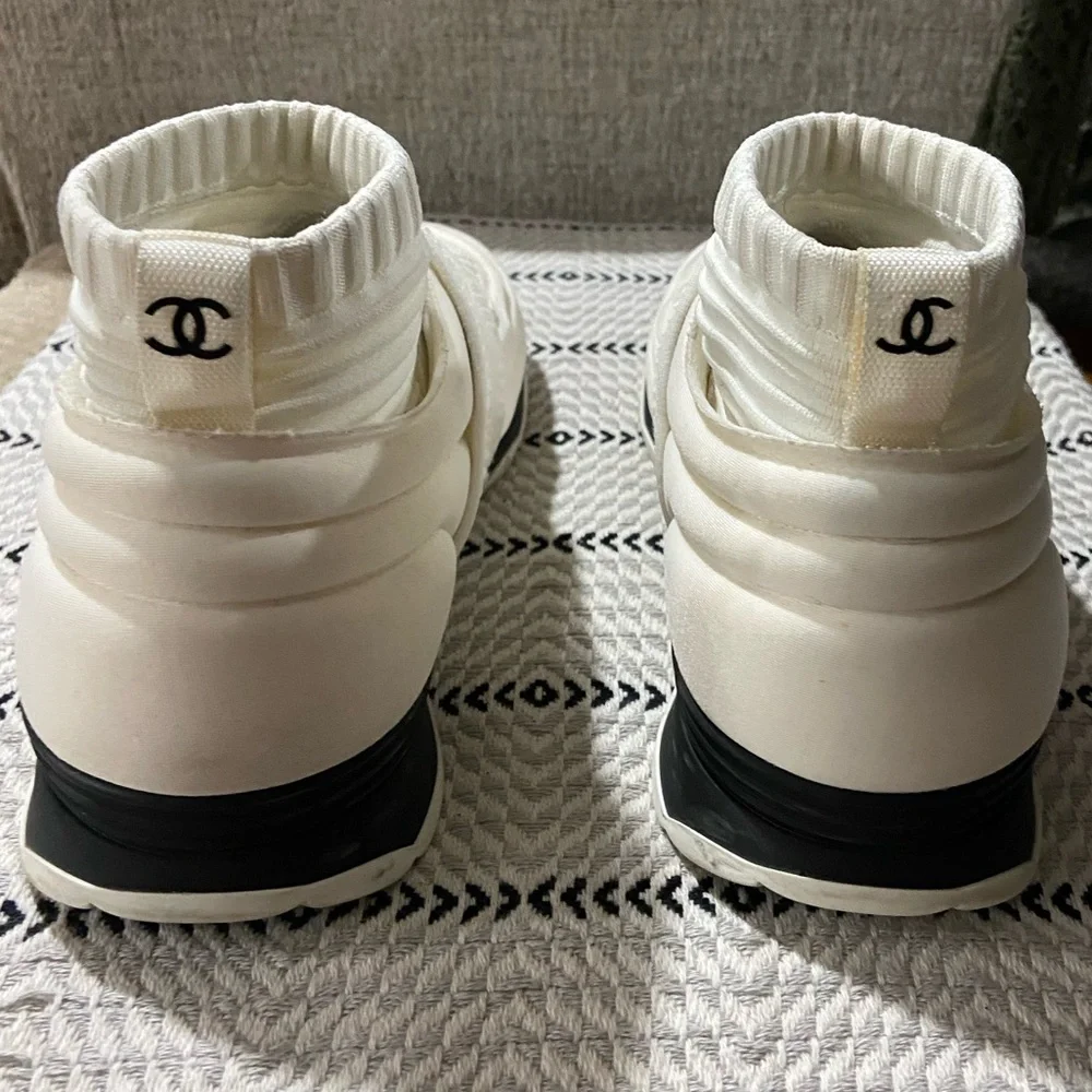 Chanel 17B Stretch Fabric Sneaker